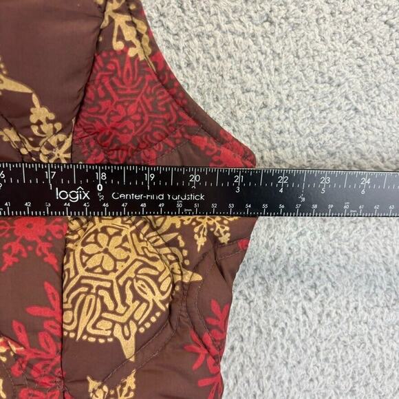 Eddie Bauer Puffer Vest Womens Large Cabin Gorpcore Goose Down Removable Hood - Picture 8 of 12